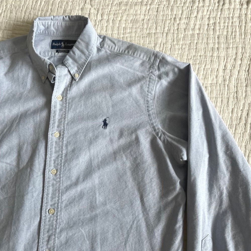 Polo Ralph Lauren Oxford Button Down Shirt Size L FLAWED